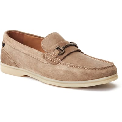 Base London Snapper Leer Heren Sand Loafers