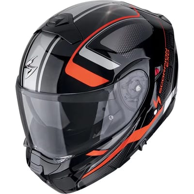 Scorpion Exo-930 Evo Ardens Metallic Black-Red - Maat XXL - Jethelm - Scooter helm - Motorhelm - Glans Zwart Grijs Rood - Scooterhelmen mannen en vrouwen.