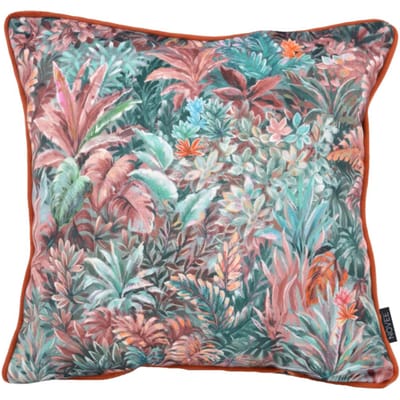 NOVÉE Velvet jungle red | 45 x 45 cm | kussenhoes | velvet/polyester