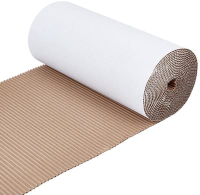 Dailygoods- Golfkarton op Rol 5 m x 30 cm - Witte Enkele Gezicht - 3 mm Dik - Voor Geschenkverpakking - Doe-Het-Zelf Ambachten - Verzenddoeleinden - Verpakkingspapier