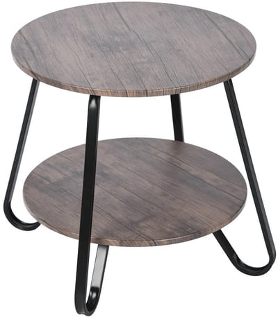 Furnish - Bijzettafel - Salontafel - Vintage - Bruin - 46x46x45