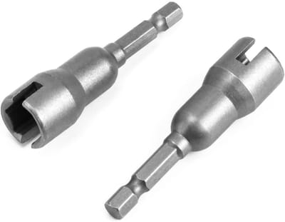 GELLDG Twee vleugelmoeren - Vleugelmoerset - Vleugelmoerschroevendraaier - Dopsleutel - 1/4 inch zeskantschacht - Geschikt voor paneelmoeren, schroeven, C-haken, Q-hangers