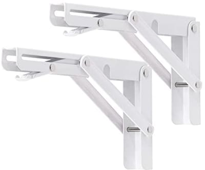 Inklapbare plankbeugels 20 cm - Zwaar belastbare L-beugel voor werkbank - Set van 2