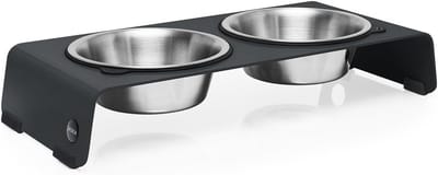 Verhoogde Hondenbak - Hondenbar Voerstation - Comfortabel Eten - Antislip en Stabiel - 48 x 21 x 9 cm - Grijs
