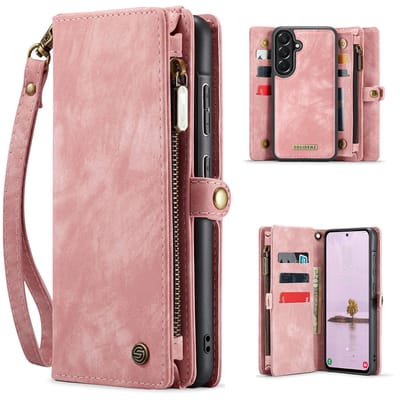 Solidenz Hoesje - Geschikt voor Samsung Galaxy A37 - Portemonnee Hoesje met Pasjeshouder - Urban Wallet - Roze