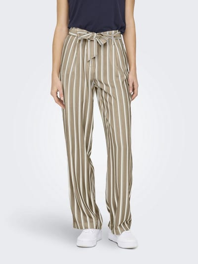 Only Broek Onllowa Hw Belt Stripe Pant Cc Tlr 15279663 Silver Mink/cloud Danc Dames Maat - W36 X L32