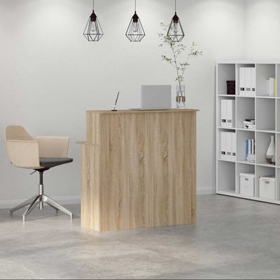 vidaXL - Receptiebalie - Sonoma - Eiken - 100x50x103,5 - cm - Bewerkt - Hout
