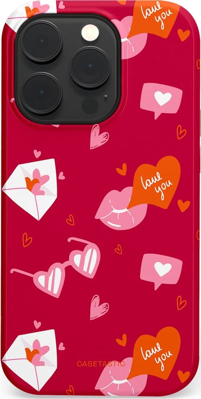 Casetastic Hoesje Geschikt voor Apple iPhone 14 Pro Magsafe - Stijlvolle Beschermende Duo-layer Case - Liefdesbrief