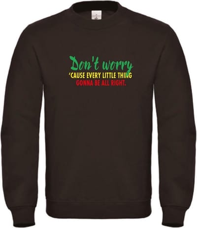 Sweater Zwart XL - Don't worry - soBAD. | Sweater unisex | Sweater mannen | Sweater dames | Voetbal