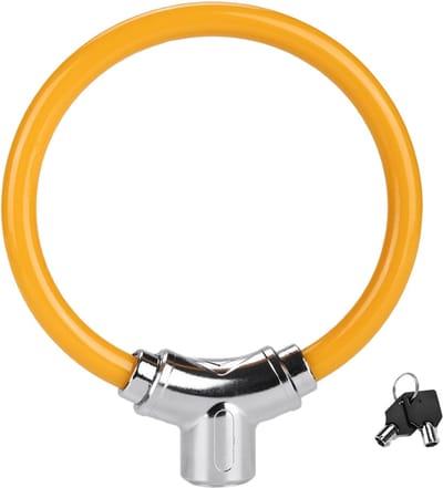 Fietsslot-kettingslot-Compact Ring-slot- Keyless Locking-Incl. 2 Unieke Sleutels-Universeel Fietsslot - voor Fiets, Scooter en E-bike-voor Fiets en Step-oranje kleur