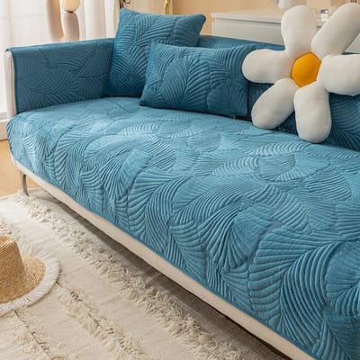 Dikke pluche chaise lounge bankmat hoes effen kleur universele hoek huisdier bank handdoekhoezen antislip bankhoes voor woonkamer 1pc45x45 pillowcase