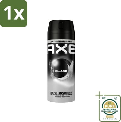 1 x Axe - Deodorant Spray - 72hrs Anti Sweat - Black - 150 ml- Anti Transpirant Spray - Zweet Bescherming - 72 Uur Bescherming - Citroen Geur - Munt Geur