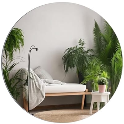 Ronde Glazen Wandspiegel 50 cm - Frameloos Design voor Badkamer, Woonkamer en Gastentoilet