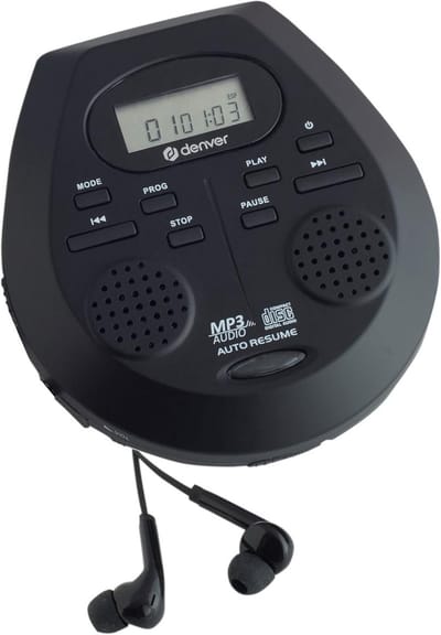 Draagbare CD-speler met FM-radio en hoofdtelefoonaansluiting