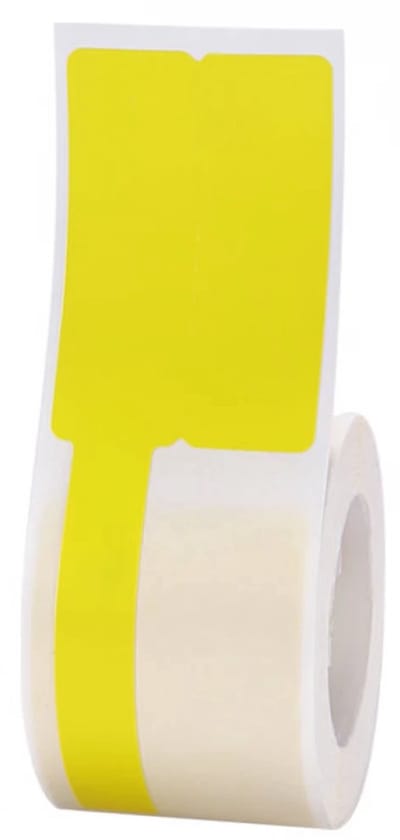 Niimbot labelprinterrol B21(S/Pro)/B1/B3S(pro)/K3/B31 - 25*38+40 - 100 vellen - Kabel Geel