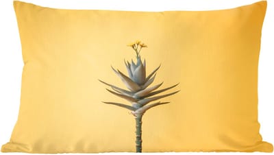 Sierkussens - Kussentjes Woonkamer - 60x40 cm - Plant - Minimalistisch - Bloem - Geel