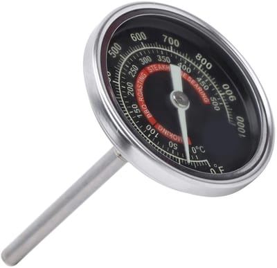 Dailygoods - Oven Thermometer - BBQ - Hoge Nauwkeurigheid - RVS - Keukenthermometer - Temperatuurmeter - Keuken - Zilver - Keukengerei