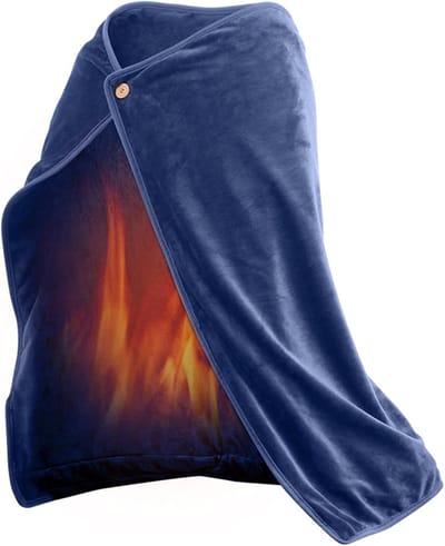 Verwarmde deken - Verwarmingskussen - Warm en gezellig - Draadloos en draagbaar - Niet gespecificeerd - Marineblauw
