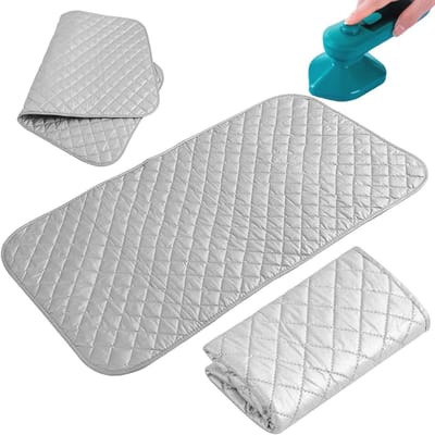 Draagbare tafelstrijkdoek 48 x 85 cm - Opvouwbare strijkmat voor eenvoudig strijken op tafel of bed