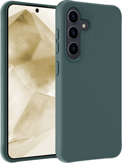 Hoesje - Geschikt voor Samsung Galaxy A55 - Sterk & Shockproof - Hoes Cover - Siliconen Case - Telefoonhoesjes - Donkergroen