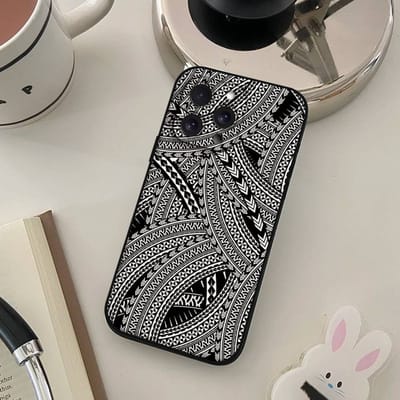 Maori Polynesiërs Samoaanse Tribale Telefoonhoesje Voor IPhone 17 16 15 14 13 12 11 X XR XS Plus Pro Max Mini Zachte Zwarte Cover iPhone12mini