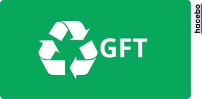GFT Sticker voor Prullenbak & Vuilnisbak - Afvalscheiding Sticker 10x5 cm - Afval sticker - Kliko Sticker - UV en Waterproof