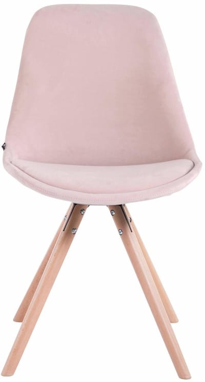CLP Toulouse - Eetkamerstoel - Rond frame - Fluweel roze natura