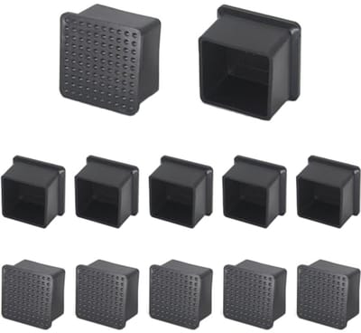 Rubberen stoelpootdoppen 50 x 50 mm - 12 stuks, vloerbescherming voor meubels