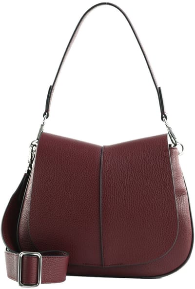 GIANNI CHIARINI Leren schoudertas Helena Round Crossbody Bag Antique Ruby (rood)paars