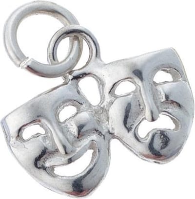 Zilveren hanger komedie/tragedie klein
