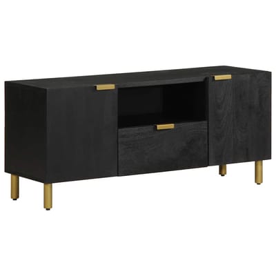 vidaXL - tv-meubel - 105x33x46 - cm - bewerkt - hout - zwart
