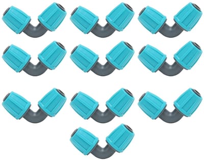 Dailygoody - Irrigatie Elleboog Fitting - 90 Graden Slang Connector - Duurzaam PE-Materiaal - Geschikt voor Druppelirrigatie - 10 Stuks
