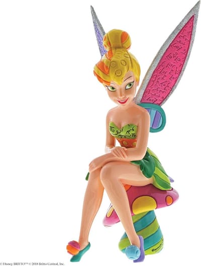 Disney Britto Beeldje Tinker Bell on Mushroom 22,5 cm