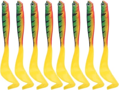 Realistische Paddle Tail Vissen Aas Set van Zacht Siliconen voor Snoek, Baars en Forel in Zoet- en Zoutwater - 2 Stuks