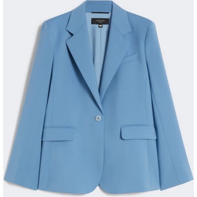 wol jacket vrouw blauw