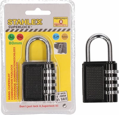 2 Stuks hangsloten / cijfersloten - 40 mm - 4-cijferig