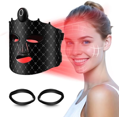 ACEP LED Roodlichttherapie - Infraroodlamp - Infrarood masker - Lichttherapie lamp - Lichttherapie - Rood licht - Anti age - Massage stand - Zwart