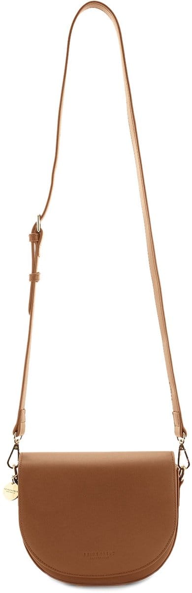 SEIDENFELT MANUFAKTUR schoudertas Nelma Saddle Bag Toffee Lichtbruin