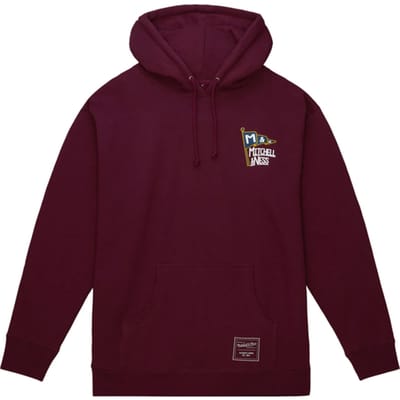 Mitchell And Ness Branded Flag Hoody Paars