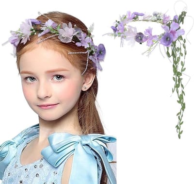 Feestelijke Bloemenkroon Haaraccessoire Voor Bruiloft en Feest