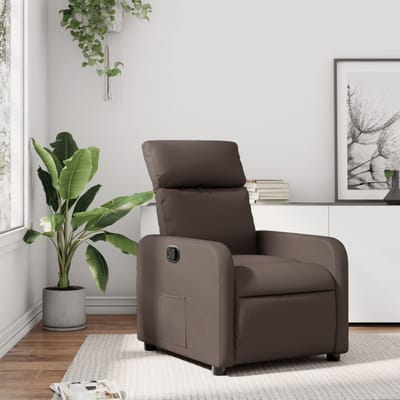 vidaXL - Fauteuil - verstelbaar - kunstleer - bruin