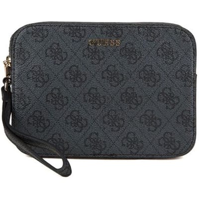 GUESS polstasje Small Necessaire Coal Logo donkergrijs