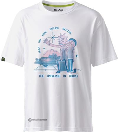 Rick and Morty - T-shirt - Nothing Matters - Wit - Maat S