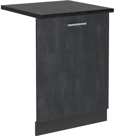 Vicco R-Line Vaatwasserfrontpaneel – 60 cm, WB Antraciet Zwart beton