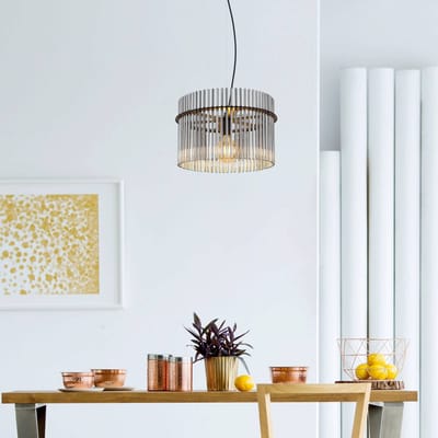 Globo - hanglamp - Gorley - zwart - metaal - Ø 40cm - E27 - 15698H
