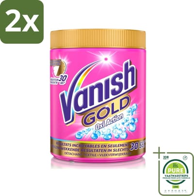 Vanish Gold Oxi Action - Vlekkenverwijderaar Poeder - Gekleurde Was - 1050 Gram - Voordeelverpakking - 2 stuks - Vlekkenverwijderaar - Vlekkenpoeder
