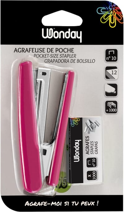 Wonday nietmachine, nietcapaciteit: 12 vel, assorti