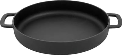 Combekk Gietijzeren Koekenpan Ø 24cm - 100% gerecycled - PFAS-vrij - Geschikt voor o.a. Inductie en BBQ - Zwart