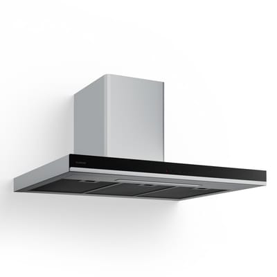 Klarstein Afzuigkap Verosteel 90 cm - Touchbediening, 881,6 m³/u luchtstroom, A++ energie, LED-verlichting, stil, roestvrij staal, 3+ booststanden, vaatwasmachinebestendige filters, recirculatie/afvoer - voor Keuken - Afzuiging RVS - Zwart