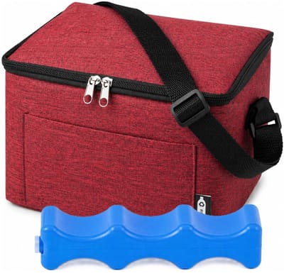 Impression Koeltas / lunchtas Isabella - voor sixpack blikjes - 3 liter - rood - incl koelelement